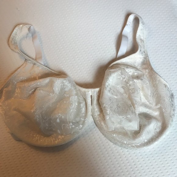 Cacique Other - 40DDD Unlined White Lace Bra